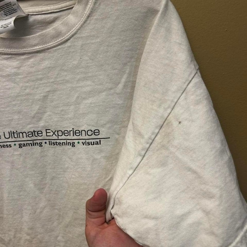 Vintage y2k White Microsoft tech tour tshirt with front and back graphics Size L - Picture 6 of 7